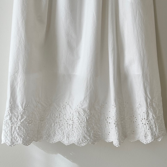 Uniqlo White Cotton Eyelet Midi Skirt - Picture 9 of 16